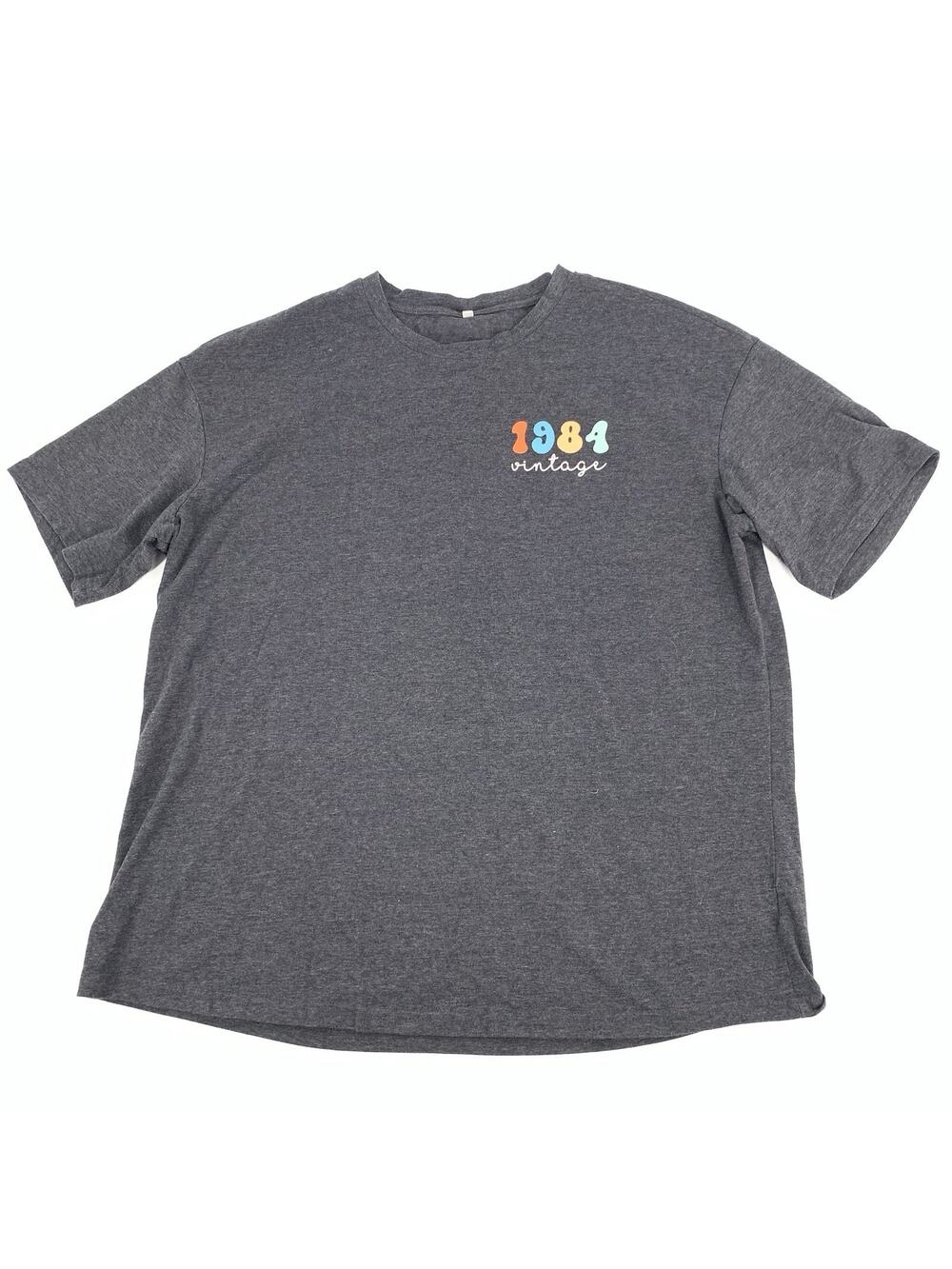 NEW In My Forties Era 1984 Vintage Short Sleeve T-Shirt XL Adult Grey Graphic